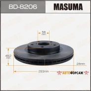 ���� ��������� Masuma, front Subaru Forester / SK5 [��.2] Masuma BD-8206 Masuma, �������� BD8206 ����