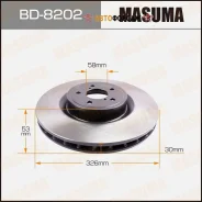 ���� ��������� Masuma, front Subaru Forester, Impreza, Legacy / SG9, GDB, BES Masuma BD-8202 Masuma, �������� BD8202 ����