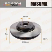 ���� ��������� Masuma, front Subaru Legacy, Legacy Outback 04- Masuma BD-8204 Masuma, �������� BD8204 ����
