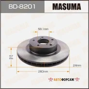 ���� ��������� Masuma, front Subaru Impreza 92-07 [��.2] Masuma BD-8201 Masuma, �������� BD8201 ����
