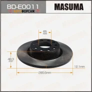 ���� ��������� Masuma, rear AUDI A3 07- [��.2] Masuma BD-E0011 Masuma, ������ BDE0011 ����