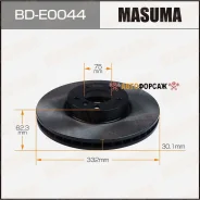 ���� ��������� Masuma, front BMW X5 (F15), X6 (F16) Masuma BD-E0044 Masuma, �������� BDE0044 ����