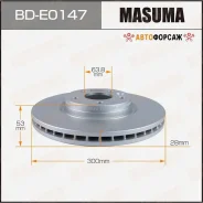 ���� ��������� Masuma, front FORD Mondeo 07- [��.2] Masuma BD-E0147 Masuma, �������� BDE0147 ����