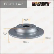 ���� ��������� Masuma, rear FORD Mondeo 07-15 [��.2] Masuma BD-E0142 Masuma, ������ BDE0142 ����