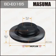 ���� ��������� Masuma, rear BMW 3-Series (F30), 1-Series (F21) [��.2] Masuma BD-E0165 Masuma, ������ BDE0165 ����
