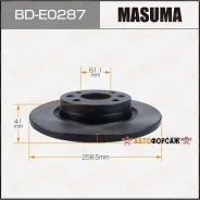 ���� ��������� Masuma, front Renault Logan I, Sandero I 05- [��.2] Masuma BD-E0287 Masuma, �������� BDE0287 ����