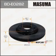 ���� ��������� Masuma, front Renault Duster I, Arkana 10- [��.2] Masuma BD-E0282 Masuma, �������� BDE0282 ����