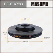 ���� ��������� Masuma, front Volkswagen Touareg, Transporter 06- Masuma BD-E0288 Masuma, �������� BDE0288 ����