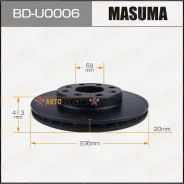 ���� ��������� Masuma, front Chevrolet AVEO (T250) 06-11 [��.2] Masuma BD-U0006 Masuma, �������� BDU0006 ����