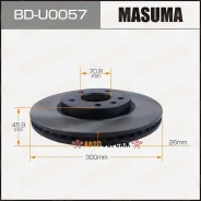 ���� ��������� Masuma, front OPEL Vectra-C, Astra-J 03- [��.2] Masuma BD-U0057 Masuma, �������� BDU0057 ����