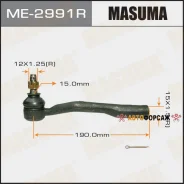���������� ������� ���� Masuma Toyota Caldina / ST190G, ST191G, ST210G 92-02 RH Masuma ME-2991R Masuma, ������ ME2991R ����