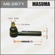 ���������� ������� ���� Masuma Toyota Hiace / LH10#, LH11#, LH12#, LH140, RZH10#, RZH11# 89-95 Masuma ME-2871 Masuma ME2871 ����