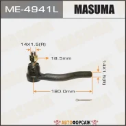���������� ������� ���� Masuma Nissan Teana / J31 00-06 LH Masuma ME-4941L Masuma, ����� ME4941L ����