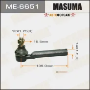 ���������� ������� ���� Masuma Subaru Forester, XV / SF#, SG#, SH#, SJ#, SK#, GP#, GT# 95- Masuma ME-6651 Masuma ME6651 ����