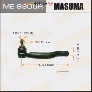 ���������� ������� ���� Masuma Toyota RAV4, Harrier / ACA3#, U65W 05- RH Masuma ME-9805R Masuma, ������ ME9805R ����