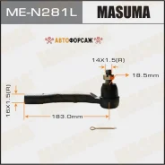 ���������� ������� ���� Masuma Nissan Pathfinder, Navara/ R51M, D40M LH Masuma ME-N281L Masuma, ����� MEN281L ����
