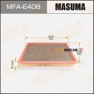 ��������� ������ A0288 Masuma LHD OPEL/ Astra/ V1300, V1700, V2200 98- (1/20) Masuma MFA-E408 Masuma MFAE408 ����