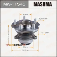 ��������� ���� Masuma rear Lexus RX450H, RX200T / GYL20W, AGL20L (with ABS) Masuma MW-11545 Masuma, ������ MW11545 ����