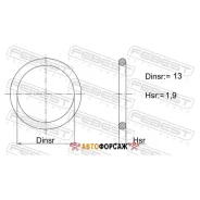 ������ �������������� ������ �. �. �. �������� 13x1.9 | ����/��� | Febest 08400-001 Febest 08400001 ����