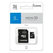����� ������ Smartbuy 8GB Class 10 (� ��������� SD) micro SDHC ����