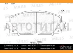 ������� ��������� �������� ��� ABS (����� Semi-Metallic) Toyota Yaris 06- (������) (TRW GDB3459) E100504 Miles E100504 E100504 ����