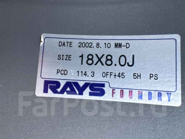 RAYS Arthur Exchange. 8.0x18", 5x114.3, ET45, �� 73���. ����
