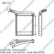 �������� ��������� Toyota Corolla, AXIO, Fielder, Corolla Rumion, WISH, Auris, Prius, RAV4, Hiace, Regiusace �������� HR-116-26-K ZRT272, NZE14#, ZRE1...
