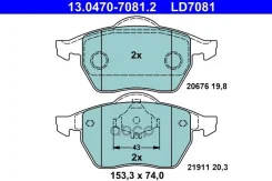 ������� �������� ��������! Ceramic Audi A3 1.8T, VW Golf III-IV/Passat 1.8T-2.9 96 Ate ���. 13047070812 13.0470-7081.2 13047070812 ����