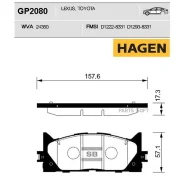������� ���������, �������� Lexus ES IV (2012- ), Toyota Camry VII (V50) (2011- ) Sangsin Brake GP2080 Sangsin Brake GP2080 GP2080 ����