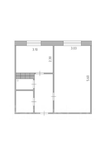 1-комнатная, улица Кирова 142. Бабушкина, частное лицо, 32,6 кв. м., 1/5 этаж. План квартиры фото