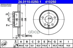 ���� ����. ���. OPEL Astra G, Zafira Ate ���. 24.0110-0250.1 24011002501 ����