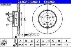 ���� ����. ���. OPEL Astra G, Zafira Ate ���. 24.0310-0250.1 24031002501 ����