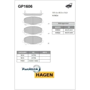 ������� ��������� Honda Accord 2.0/2.4 ���� 08- �������� Sangsin Brake GP1606 GP1606 ����