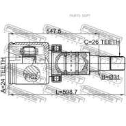���� ����� ������ �������� ��� Volvo V50 2004-2011 2711-V70RH Febest 2711-V70RH 2711V70RH ����