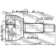 ���� �������� 29X53.8X25 0510-M2 Febest 0510M2 0510M2 ����