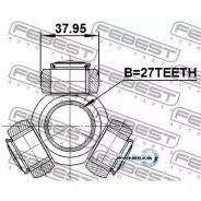 ������� 27X37.95 Mercedes-BENZ E-Class 211 4 Matic 2002-2009 Febest 1616221 1616221 ����