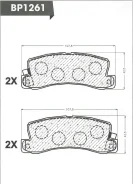 ������� ��������� �������� ������/AN-222WK; �PF-1136; �D2048M; �GDB3164/Djparts-BP1261 BP1261 ����