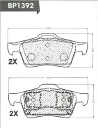 ������� ��������� �������� ������/Renault 7701207996, AN-718K, D3132, GDB1469/Djparts-BP1392 BP1392 ����