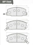 ������� ��������� �������� ��������/AN-238WK; �PF-1217; �D2075M; �GDB869/Djparts-BP1564 BP1564 ����