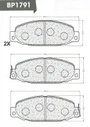 ������� ��������� �������� ��������/AN-425K; �PF-3222; �D6071; �GDB7104/Djparts-BP1242 BP1242 ����