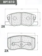 ������� ��������� �������� ��������/AN-660WK; �PF-3500; �D6121; �GDB7246/Djparts-BP1810 BP1810 ����