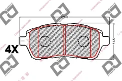 ������� ��������� �������� ��������/AN-754WK; �PF-5562; �D0051M; �GDB3437/Djparts-BP2142 BP2142 ����