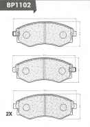 ������� ��������� �������� ��������/AN-319WK; �PF-2245; �D1142M; �GDB3365/Djparts-BP1102 BP1102 ����