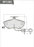 ������� ��������� �������� ��������/AN-4008WK; �PF-0023; �D8231; �GDB1366/Djparts-BP1285 BP1285 ����