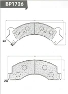 ������� ��������� �������� ��������/AN-360WK; �PF-4288; �D4018M; �GDB3024/Djparts-BP1726 BP1726 ����
