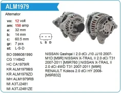 ��������� Nissan MR18, MR20, X-Trail II 2.0, T31 2007-2011, Qashqai I, J10 JJ10 2007-(��������������� Others CA1979IR ����