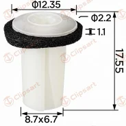 ������ ��� ������� 6.6X6.6 H=17 D=2 ������, ��������, �����, ����� ������� �����. �������: AS-381 90670-SG0-003 Clipsart AS381 ����