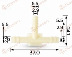 ����������� ������ 3673945 ������ �-�������� O. D=5.5MM. �������: AS-439 Clipsart AS439 ����