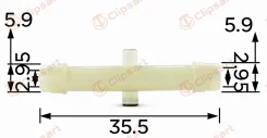 ����������� ������ Ford GM: 04104998 ������ I-�������� O. D=5.0X5.0MM. �������: AS-452 Clipsart AS452 ����