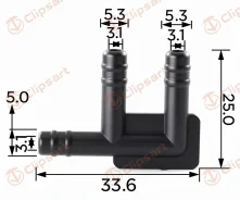 ����������� ������ ������ F-�������� O. D=5.0X5.0X5.0MM GM: 14029095. �������: AS-454 Clipsart AS454 ����